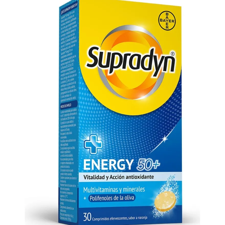 Energy 50+, 30 Comprimidos Efervescentes - Supradyn