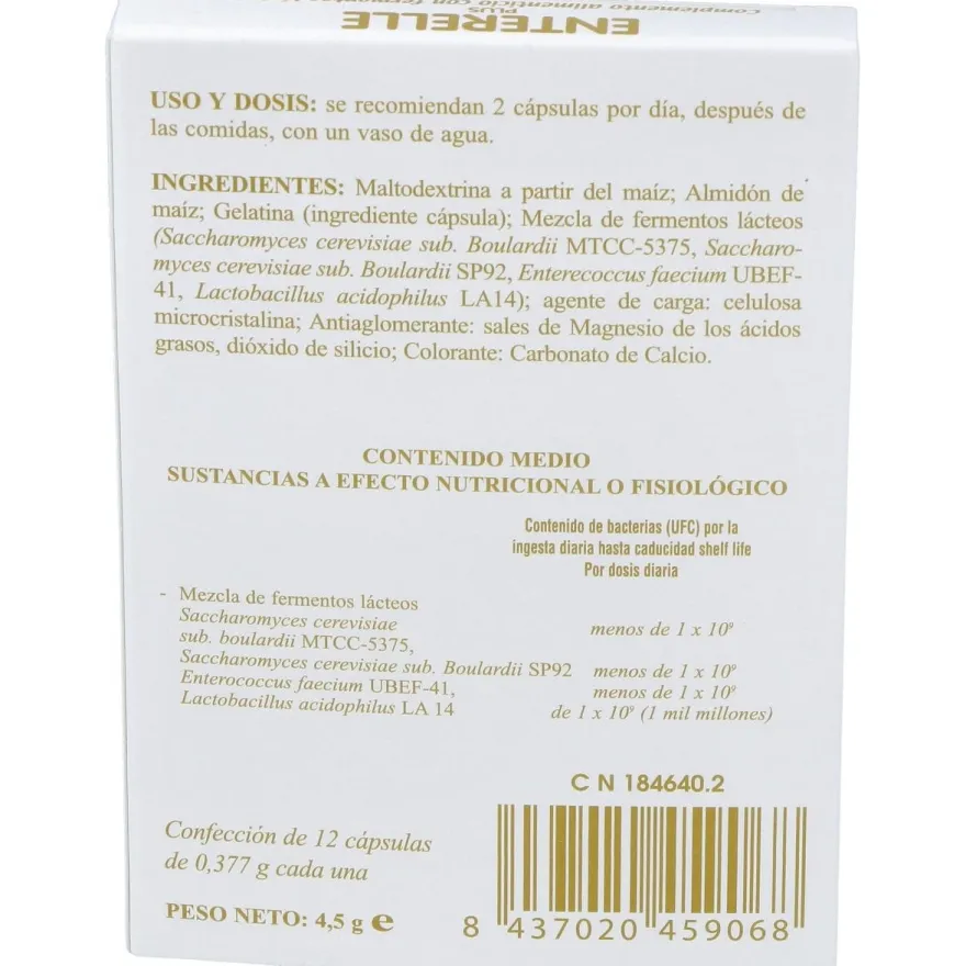 Enterelle Plus, 12 Cápsulas - Bromatech