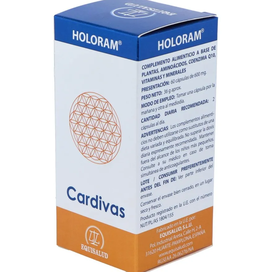 Equisalud Holoram Cardivas 60Caps