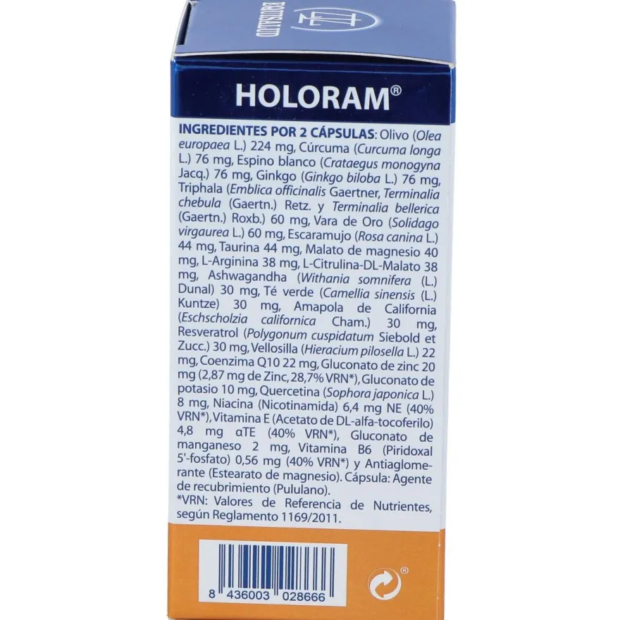 Equisalud Holoram Cardivas 60Caps