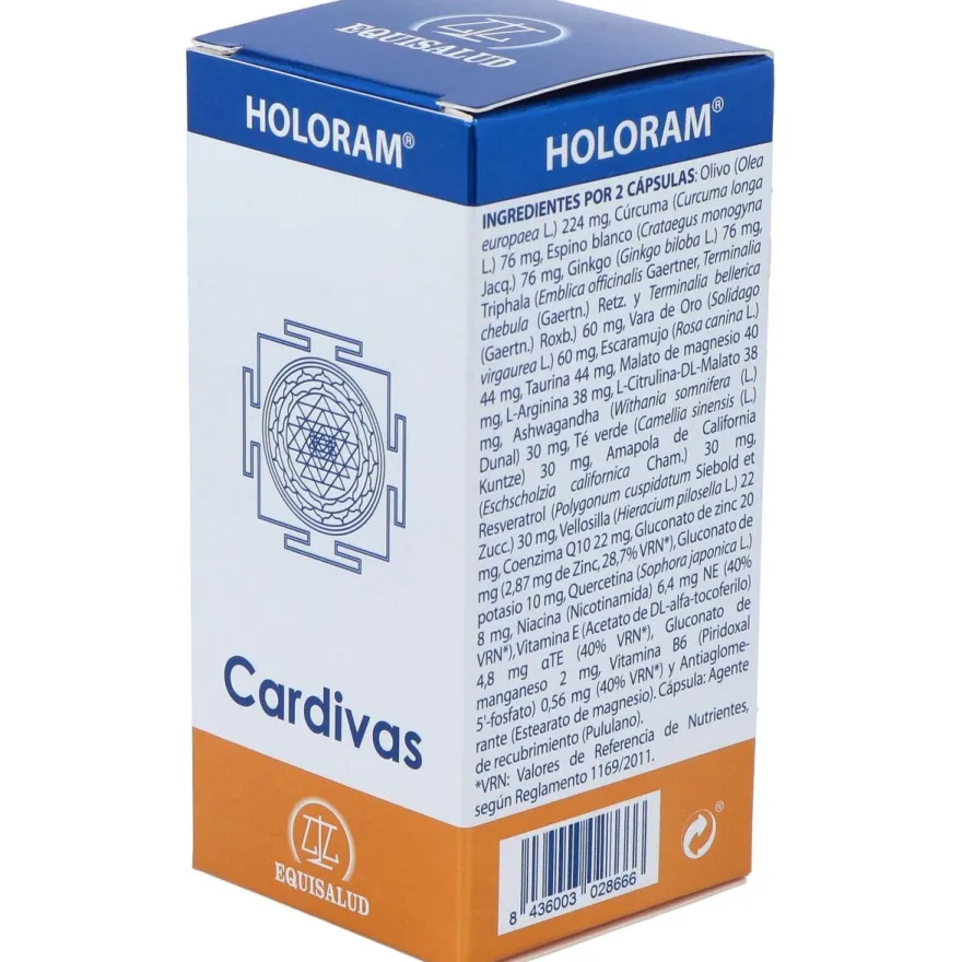 Equisalud Holoram Cardivas 60Caps