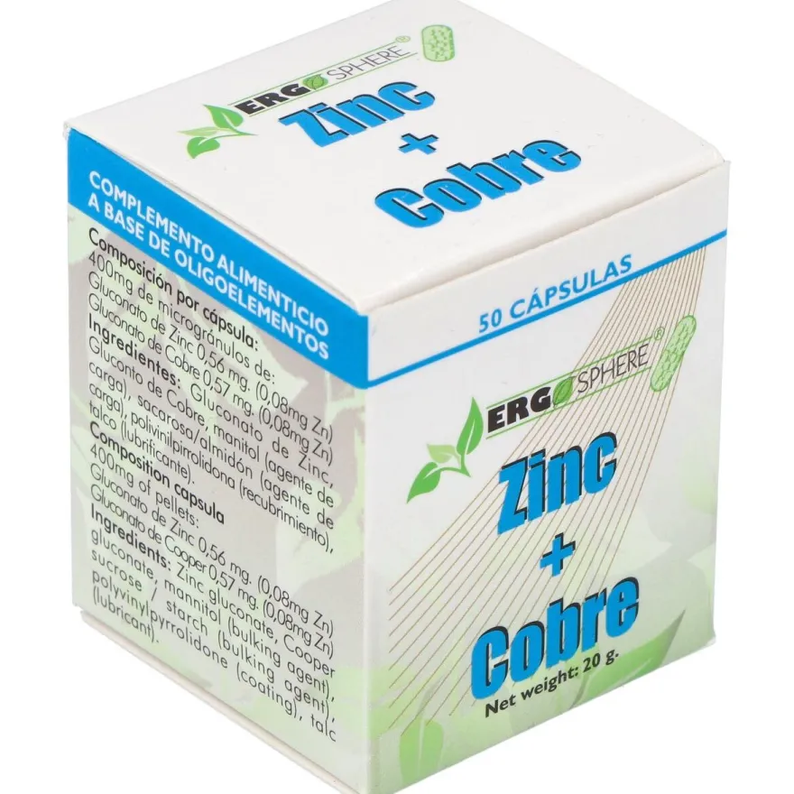 Ergonat Galenic Zinc Cobre Ergosphere 50Caps