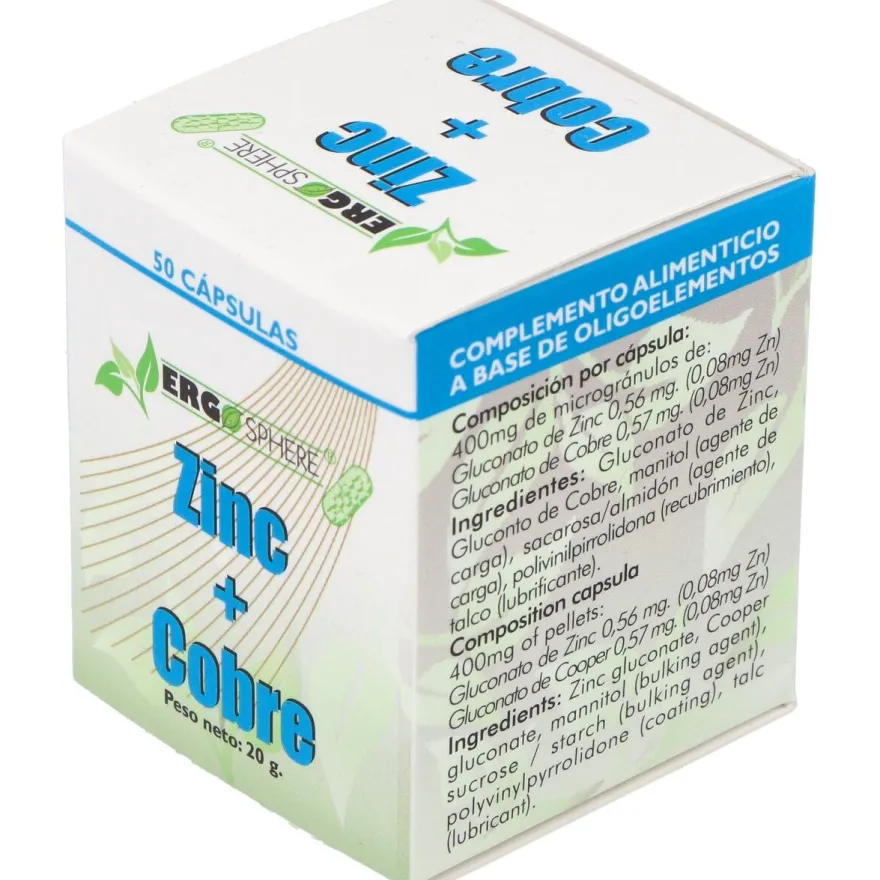 Ergonat Galenic Zinc Cobre Ergosphere 50Caps