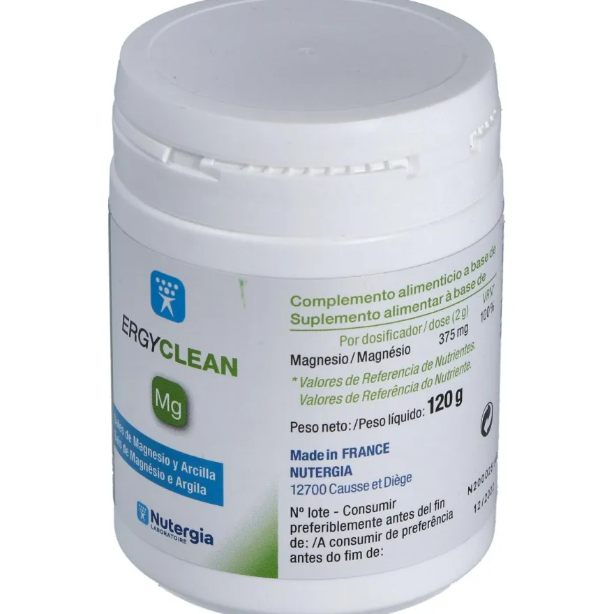 Ergyclean Sales de Magnesio y Arcilla 120g - Nutergia