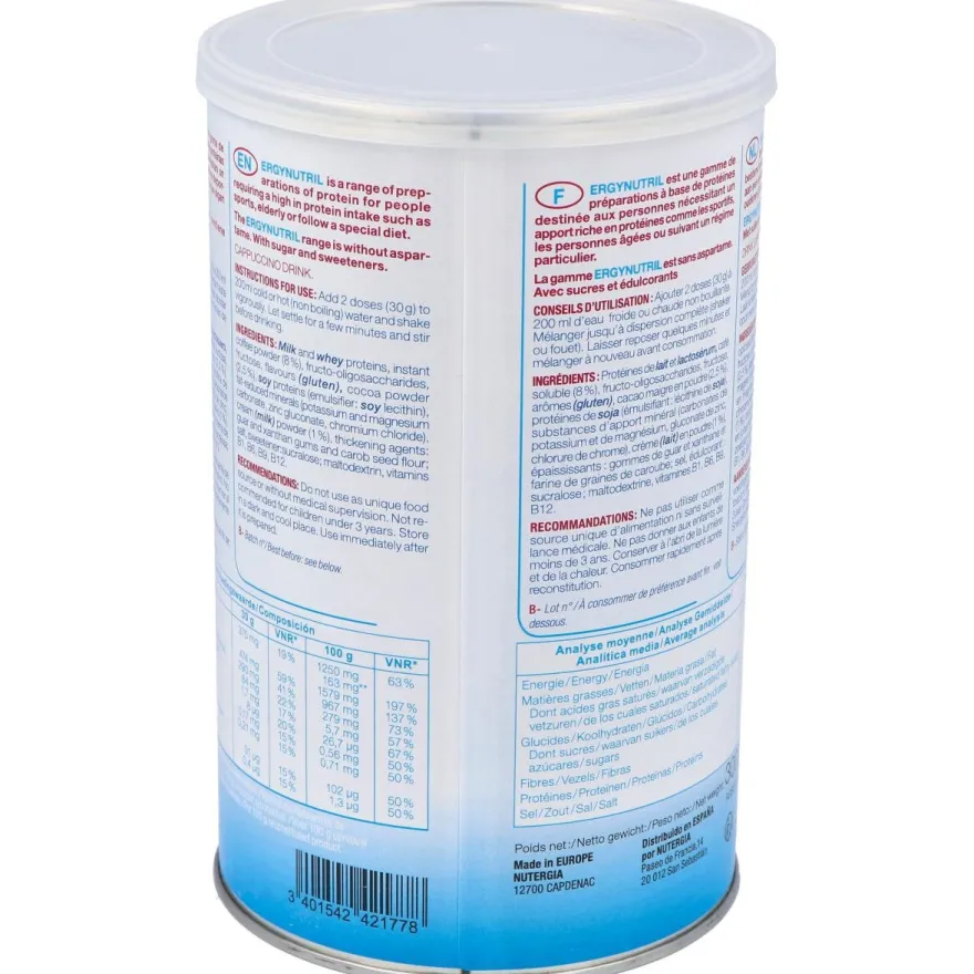 Ergynutril (proteinas) Capuccino Polvo 300gr. 2 - Nutergia