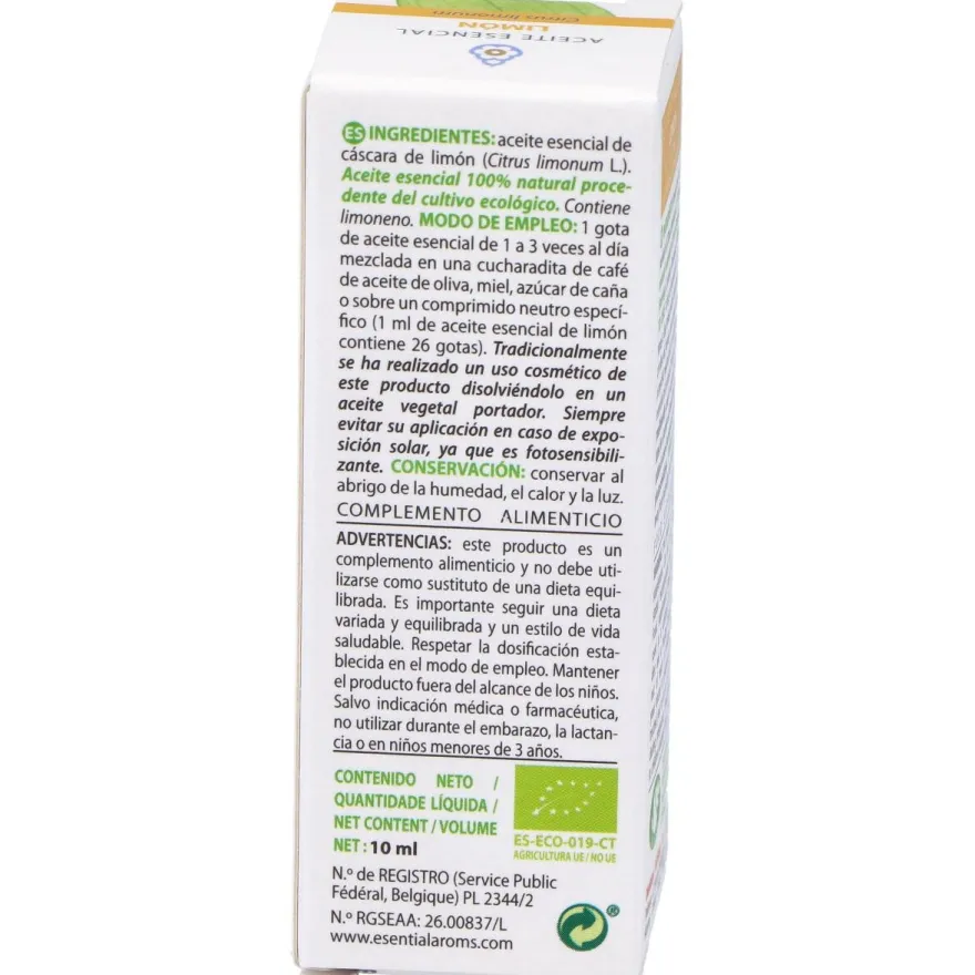 Esencia Limon Bio 10ml - Esential Aroms