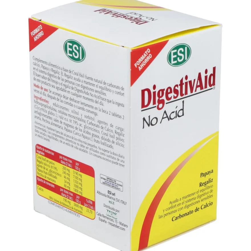 Esi Digestivaid No Acid 60 Tabletas - Esi - Trepat Diet