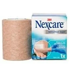 Esparadrapo Hipoalergico, Nexcare Sensitive Tape, 5 M x 5 cm Color Carne. - 3M