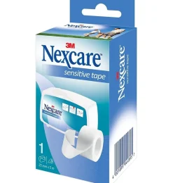 Esparadrapo Hipoalergico Nexcare Sensitive Tape, 5 M x 2,5 cm Color Blanco. - 3M
