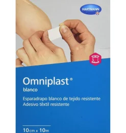 Esparadrapo Hipoalergico - Omniplast Tejido Resistente (1 Unidad 10 M X 10 Cm Color Blanco)