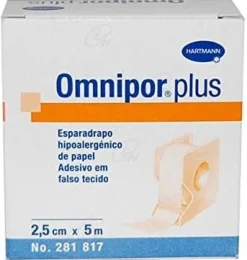 Esparadrapo Hipoalergico - Omnipor Papel (1 Unidad Con Dispensador 5 M X 2,5 Cm)