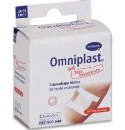 Esparadrapo Hipoalergico - Omniplast Tejido Resistente (1 Unidad 5 M X 2,5 Cm Color Blanco)