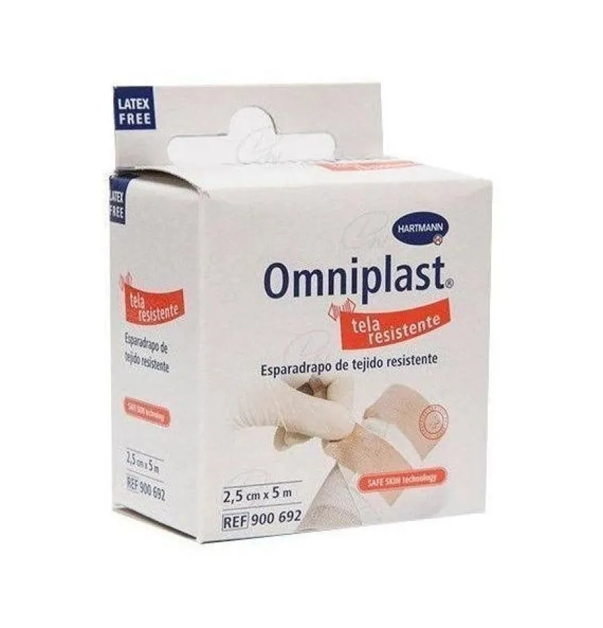 Esparadrapo Hipoalergico - Omniplast Tejido Resistente (1 Unidad 5 M X 2,5 Cm)