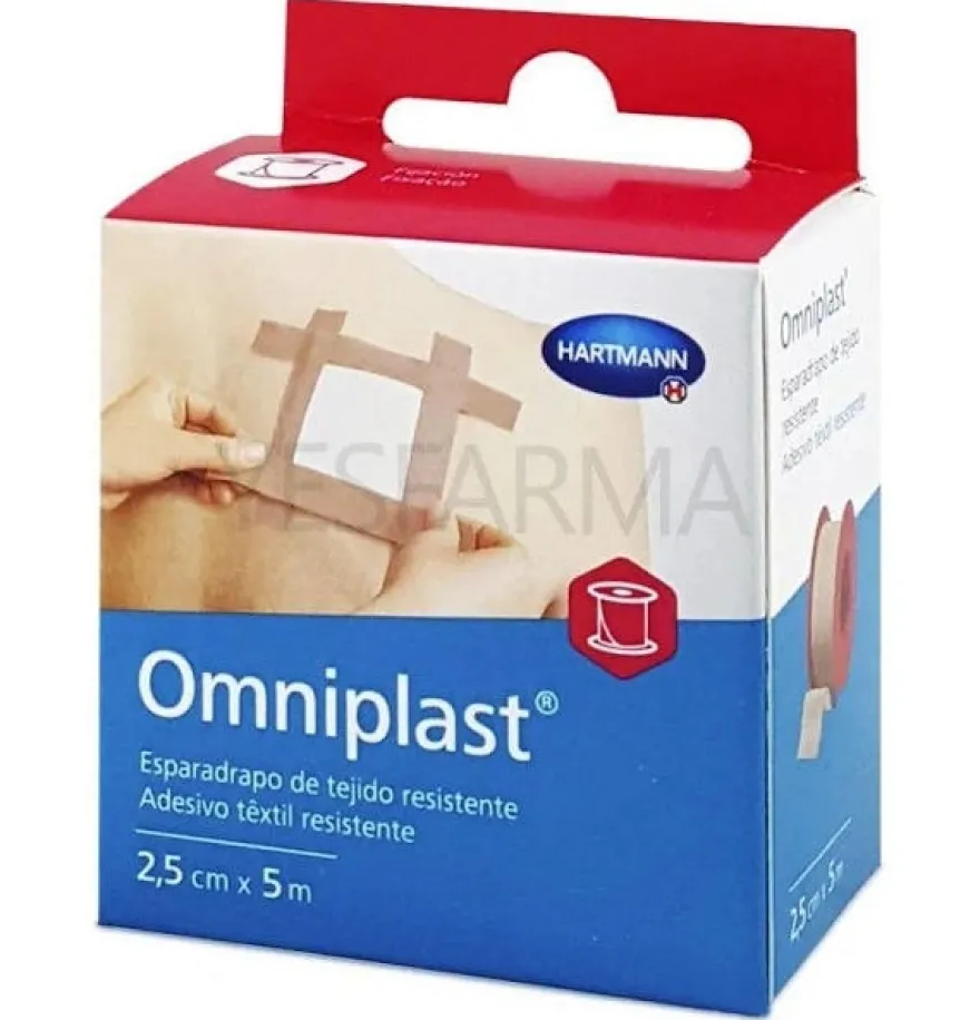 Esparadrapo Hipoalergico - Omniplast Tejido Resistente (1 Unidad 5 M X 2,5 Cm)