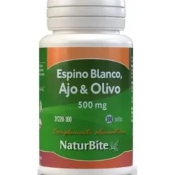 Espino Blanco + Ajo + Olivo 500mg 100 Perlas - Naturbite