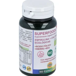 Espirulina+chlorella +ácido Folico+hierro+b12 90comp - Robis