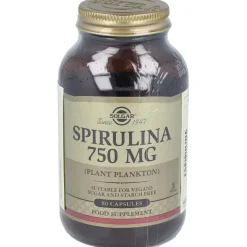 Espirulina Vegetariana 80cáps 750mg - Solgar
