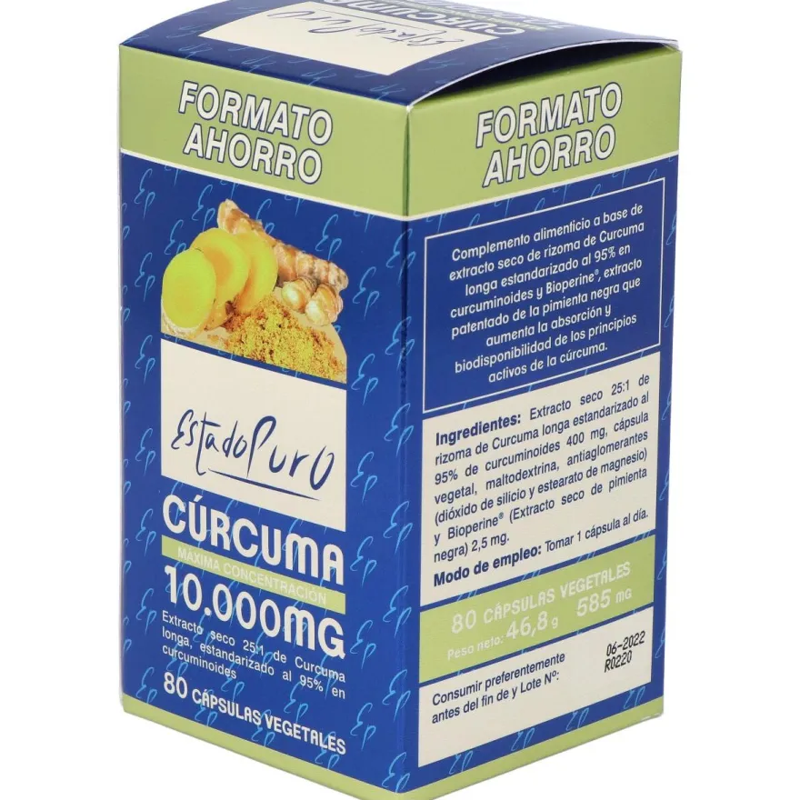 Estado Puro Cúrcuma 10.000mg 80caps - Tongil