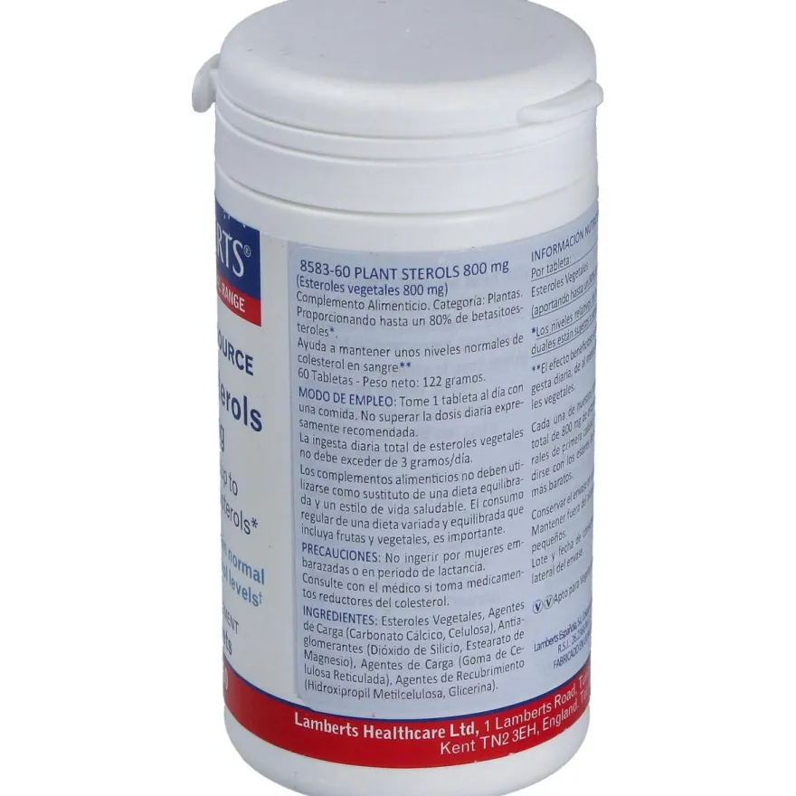 Esteroles Vegetales (plant Sterols) 800mg. 60comp - Lamberts
