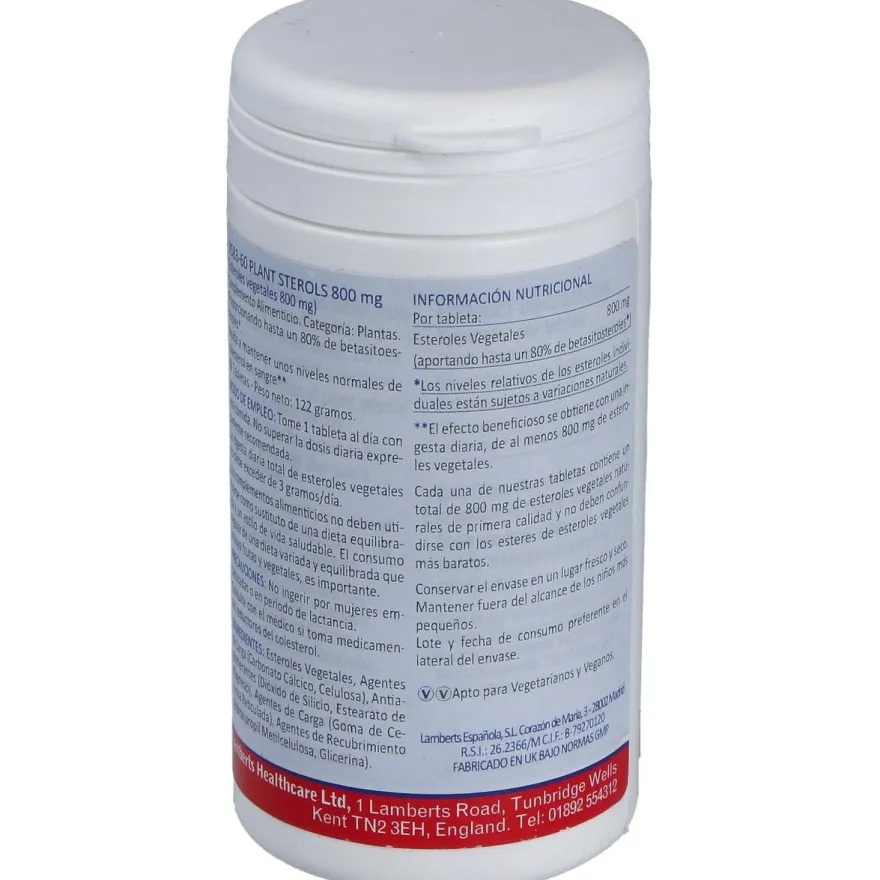Esteroles Vegetales (plant Sterols) 800mg. 60comp - Lamberts