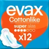 Evax Compresas Cottonlike Alas Super 12U