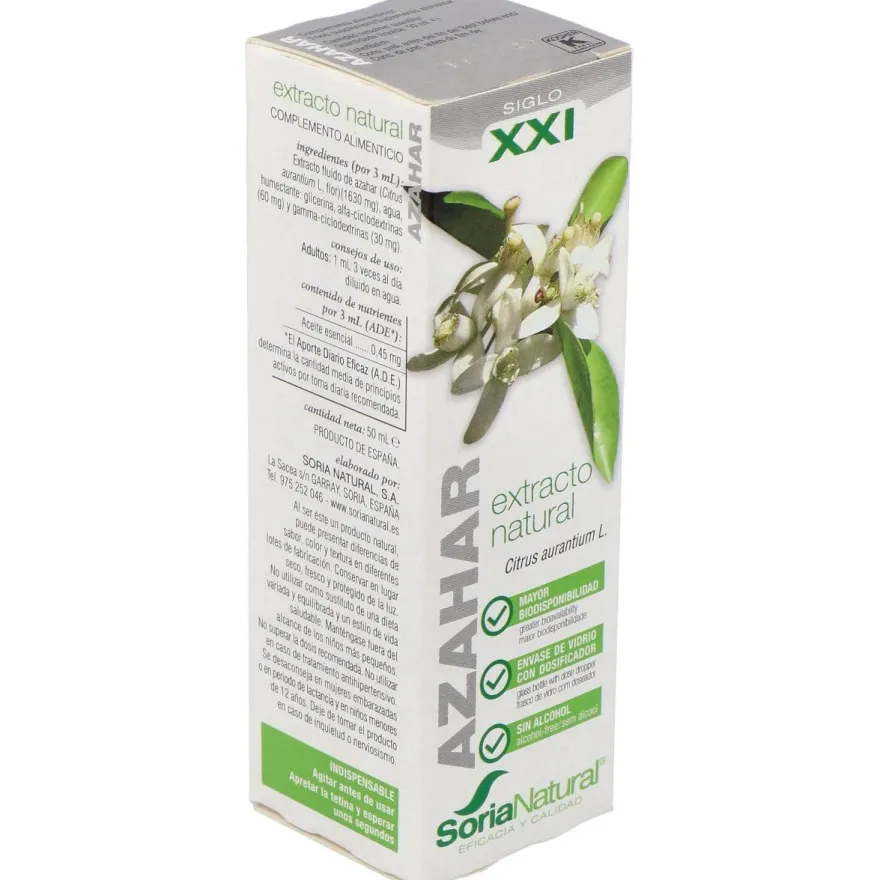 Ext. Azahar Xxi 50ml. S/al - Soria Natural