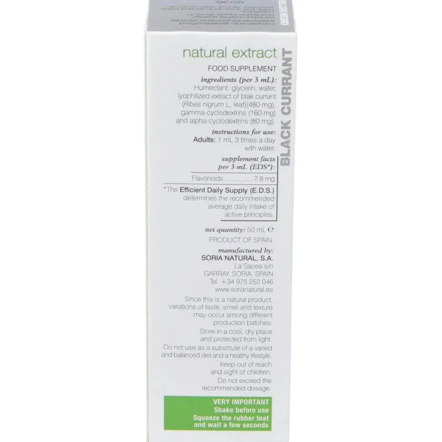 Ext. Grosellero Negro Xxi 50ml. S/al - Soria Natural
