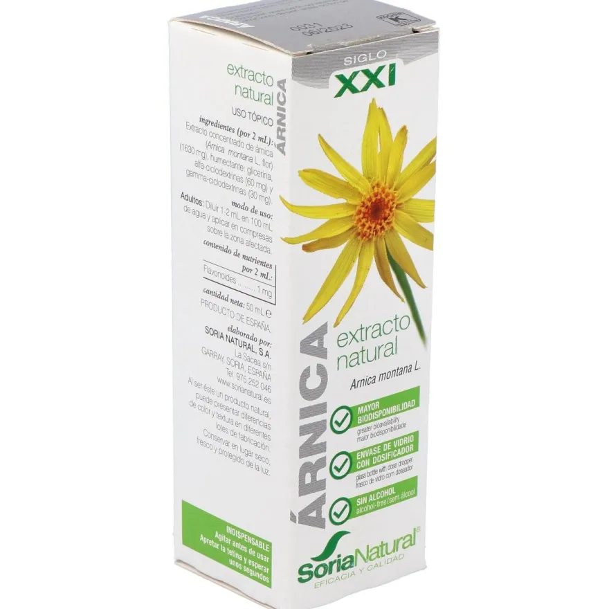 Extracto Arnica Xxi 50 Ml Soria Natural
