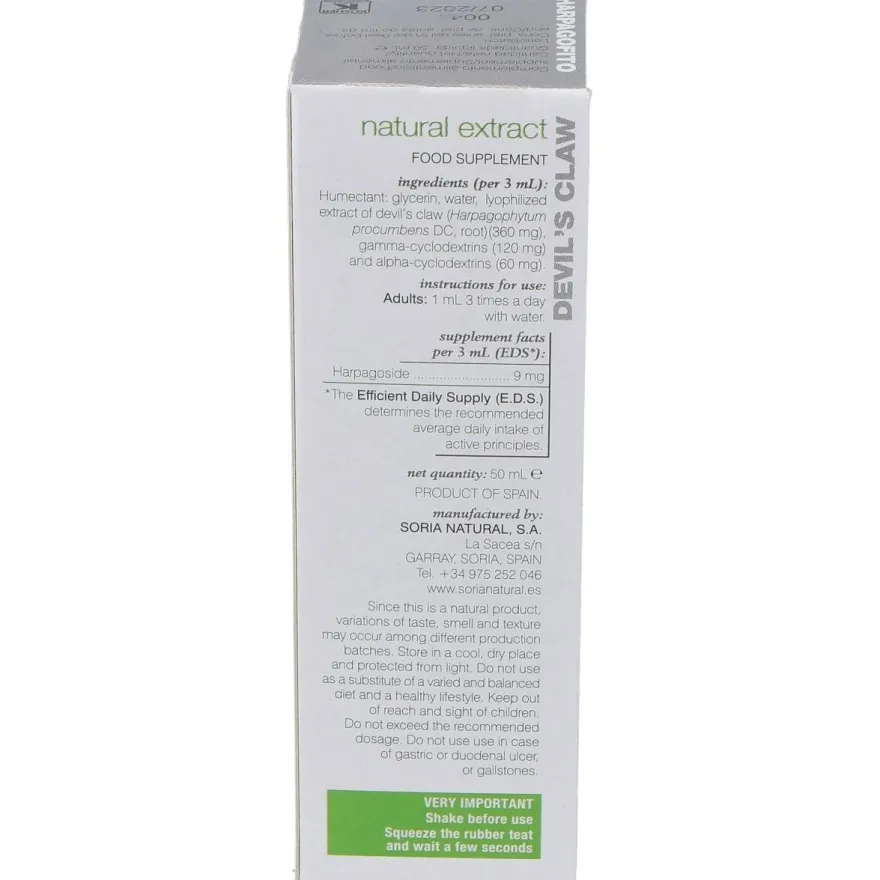 Extracto Harpagofito Xxi 50 ml Soria N - Soria Natural