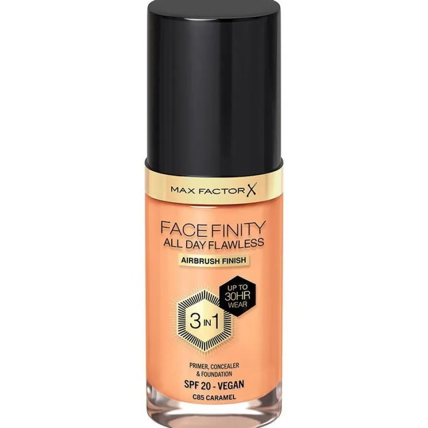 Facefinity 3in1 Primer, Concealer y Foundation 85 - Caramel 30 ml - Max Factor