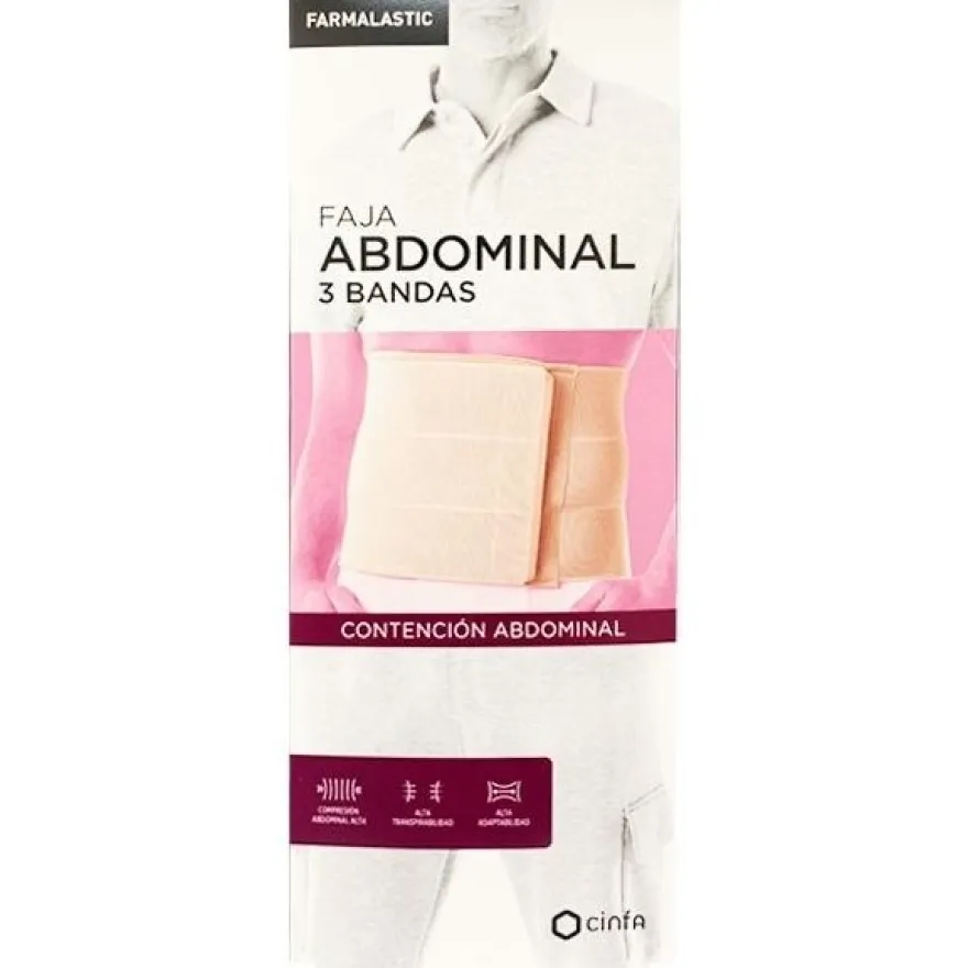 Faja Abdominal Grande 3 Bandas 1ud - Farmalastic