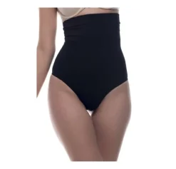 Faja Vientre Plano, Adelgaza y Repara con Fibra Emana® NIZA Talla L, Color Negro. - LIPOTHERM