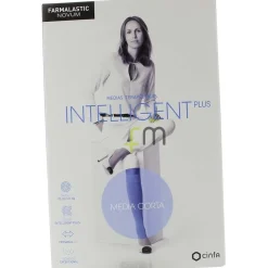 Farmalastic Novum Intelligent Media Corta Compresión Normal T5 Canela, 1 Par