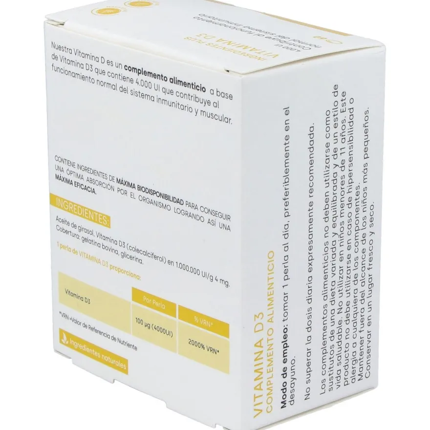 Fdb Vitamina D3 4000Ui 60 Perlas
