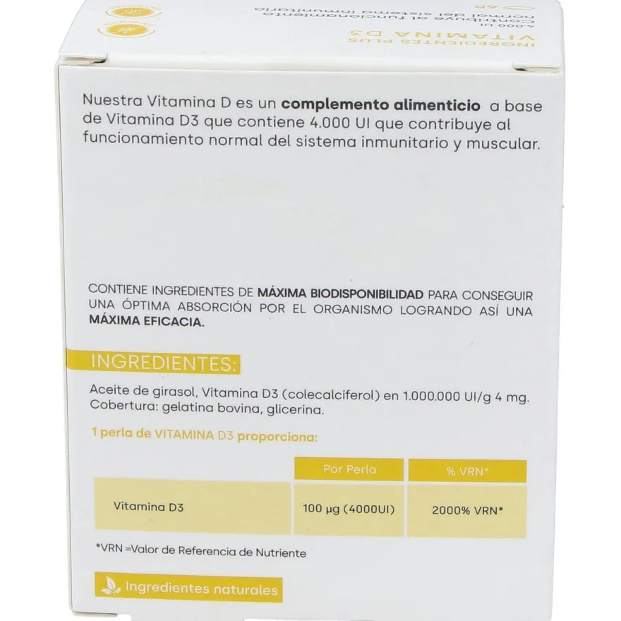 Fdb Vitamina D3 4000Ui 60 Perlas