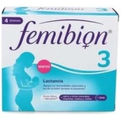 Femibion 3 Multivitaminas Mujer Lactancia con Ácido Fólico 28caps + 28comp - Sin Marca