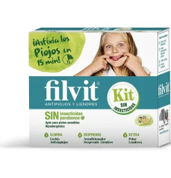 Filvit Kit sin Insecticidas Locion Asfixiapiojos - Acondicionador Desprendeliendres (2 Envases 125 ml) - Otros Laboratorios