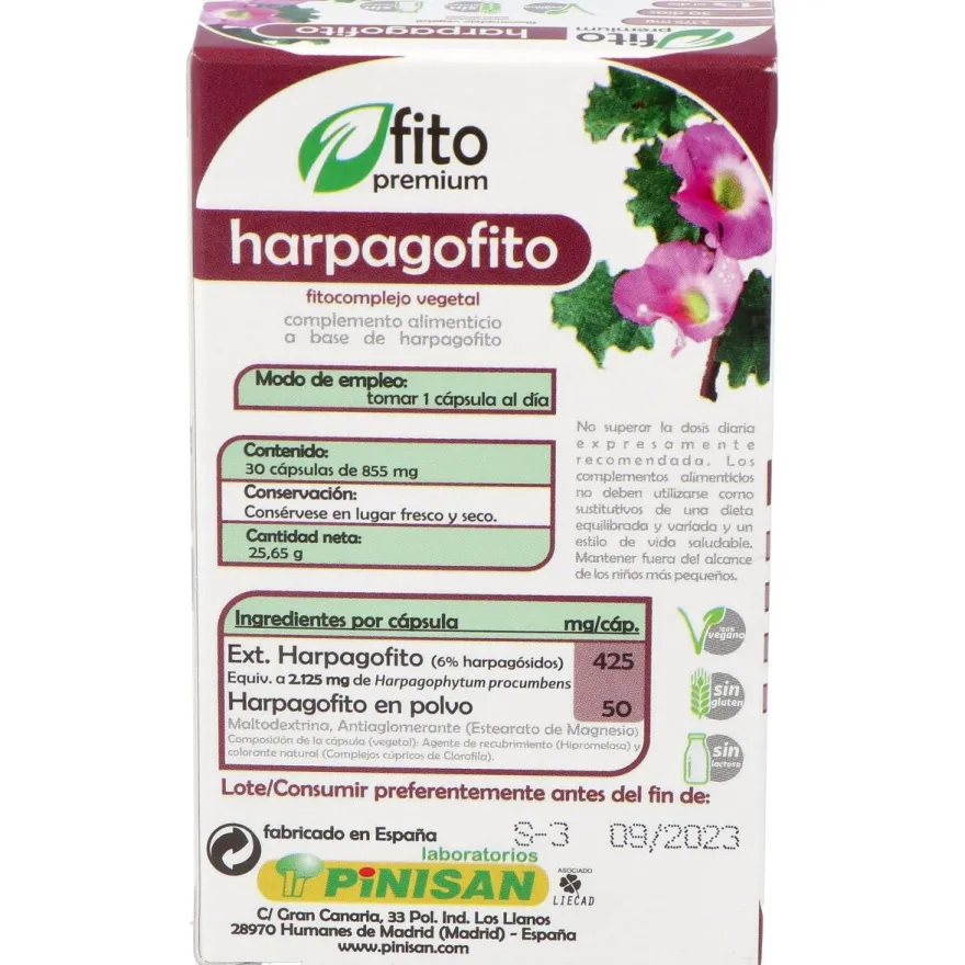 Fito Premium - Harpagofito - 30 Cápsulas - Pinisan