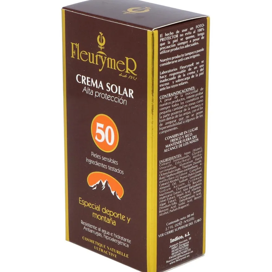 Fleurymer Crema Solar Facial Spf-50 Montaña