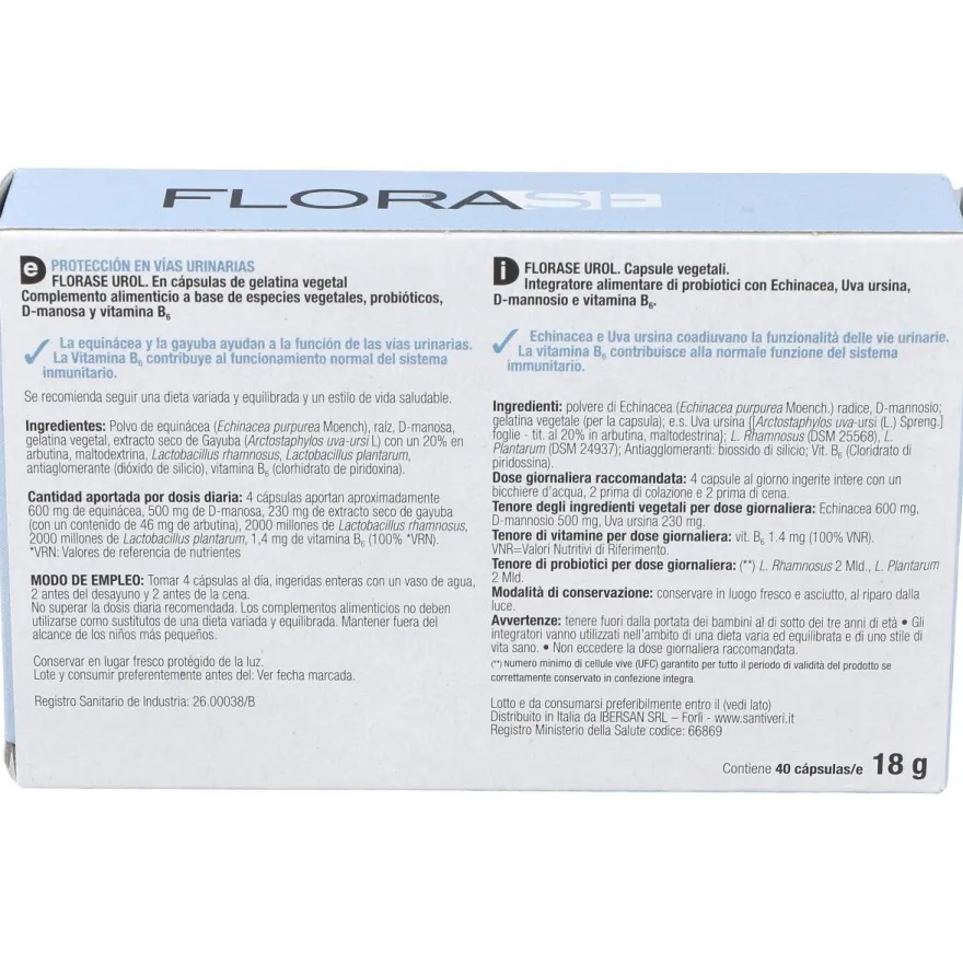 Florase Urol 40 Caps - Santiveri