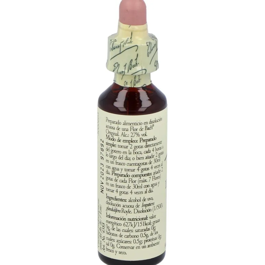Flores Bach Impatiens Impaciencia 20Ml.