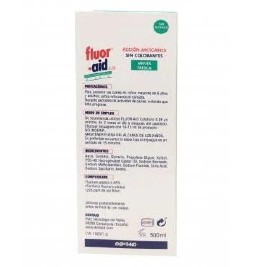 Fluor Aid 0,05 Col (1 Envase 500 ml) - Dentaid