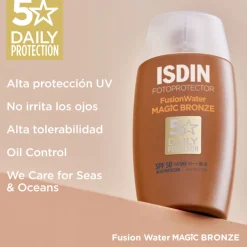 Fotoprotector Fusion Water MAGIC Color Bronze SPF 50, 50 ml. - Isdin