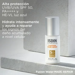 Fotoprotector Fusion Water MAGIC Repair SPF 50, 50 ml. - Isdin