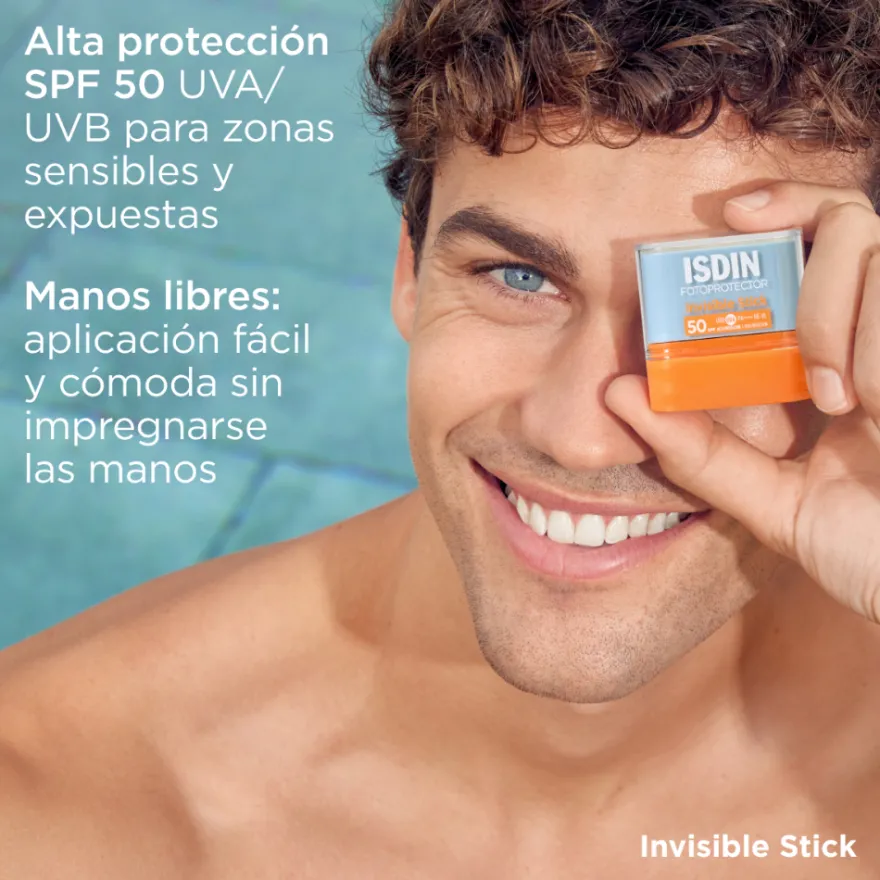 Fotoprotector Invisible Stick SPF 50, 10 g. - Isdin