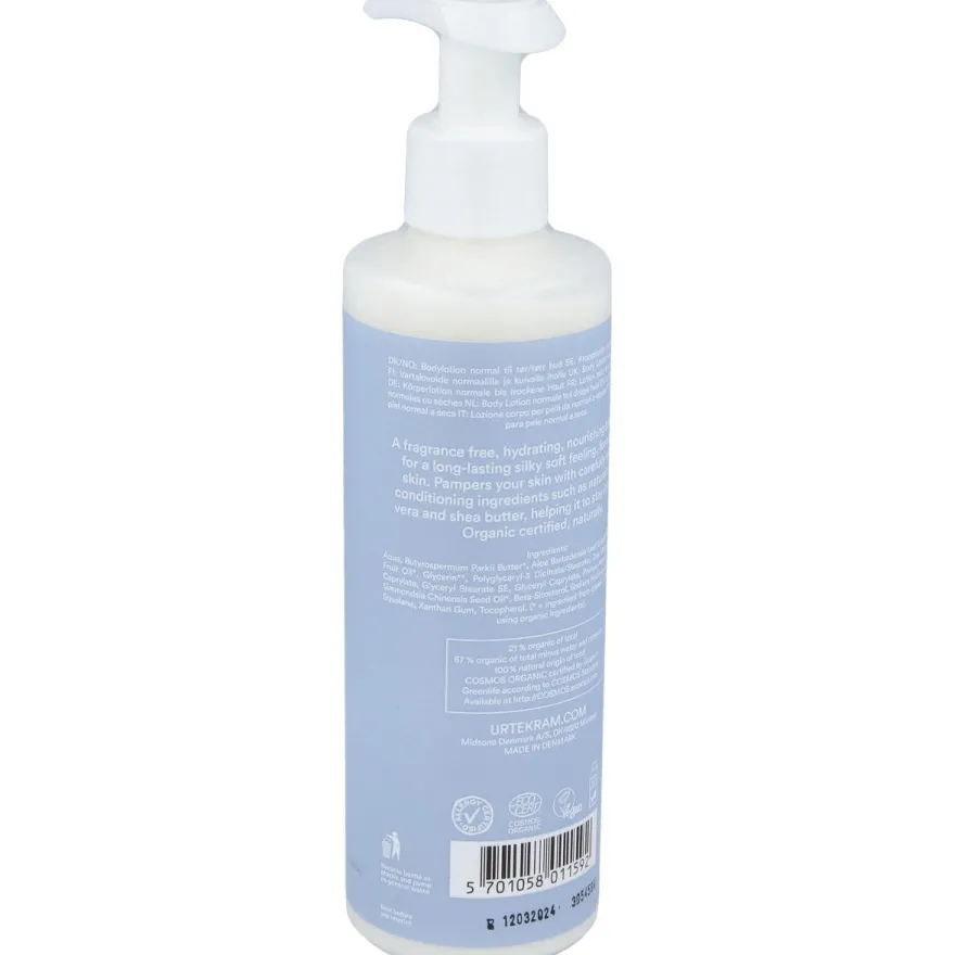 Fragance Free Locion Corporal 245ml. Eco Vegan - Urtekram