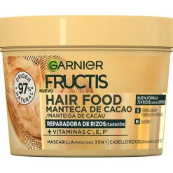 Fructis Hair Food Manteca de Cacao Mascarilla Rizos Nutridos 390ml - Garnier