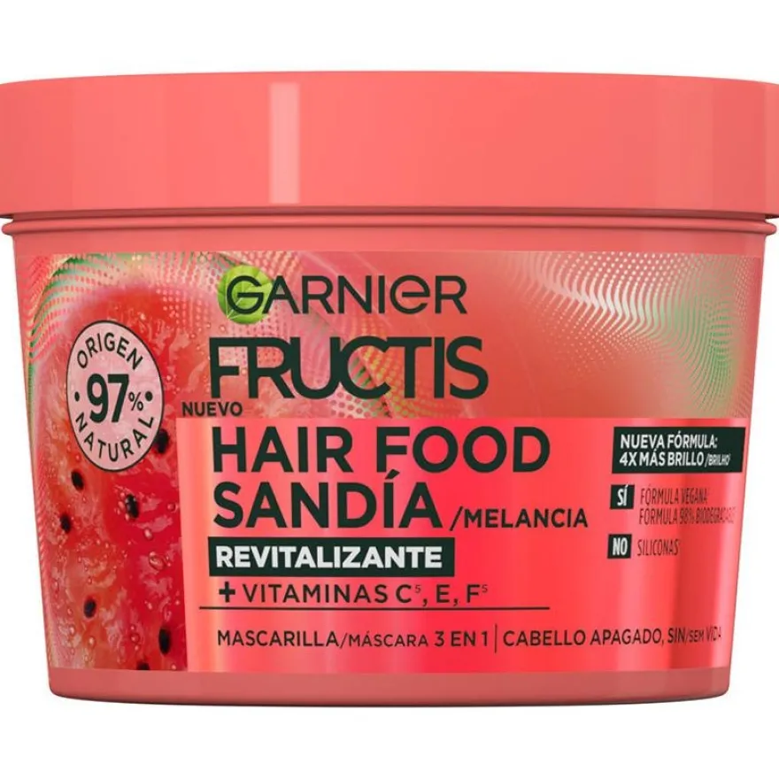 Fructis Hair Food Sandía Mascarilla Revitalizante 350ml - Garnier