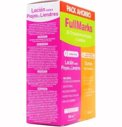 Fullmarks Antipiojos y Liendres Champú + Locion - Pediculicida (1 Envase 100 ml + 1 Envase 150 ml Kit) - Reckit Benckiser