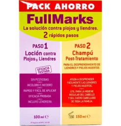 Fullmarks Antipiojos y Liendres Champú + Locion - Pediculicida (1 Envase 100 ml + 1 Envase 150 ml Kit) - Reckit Benckiser